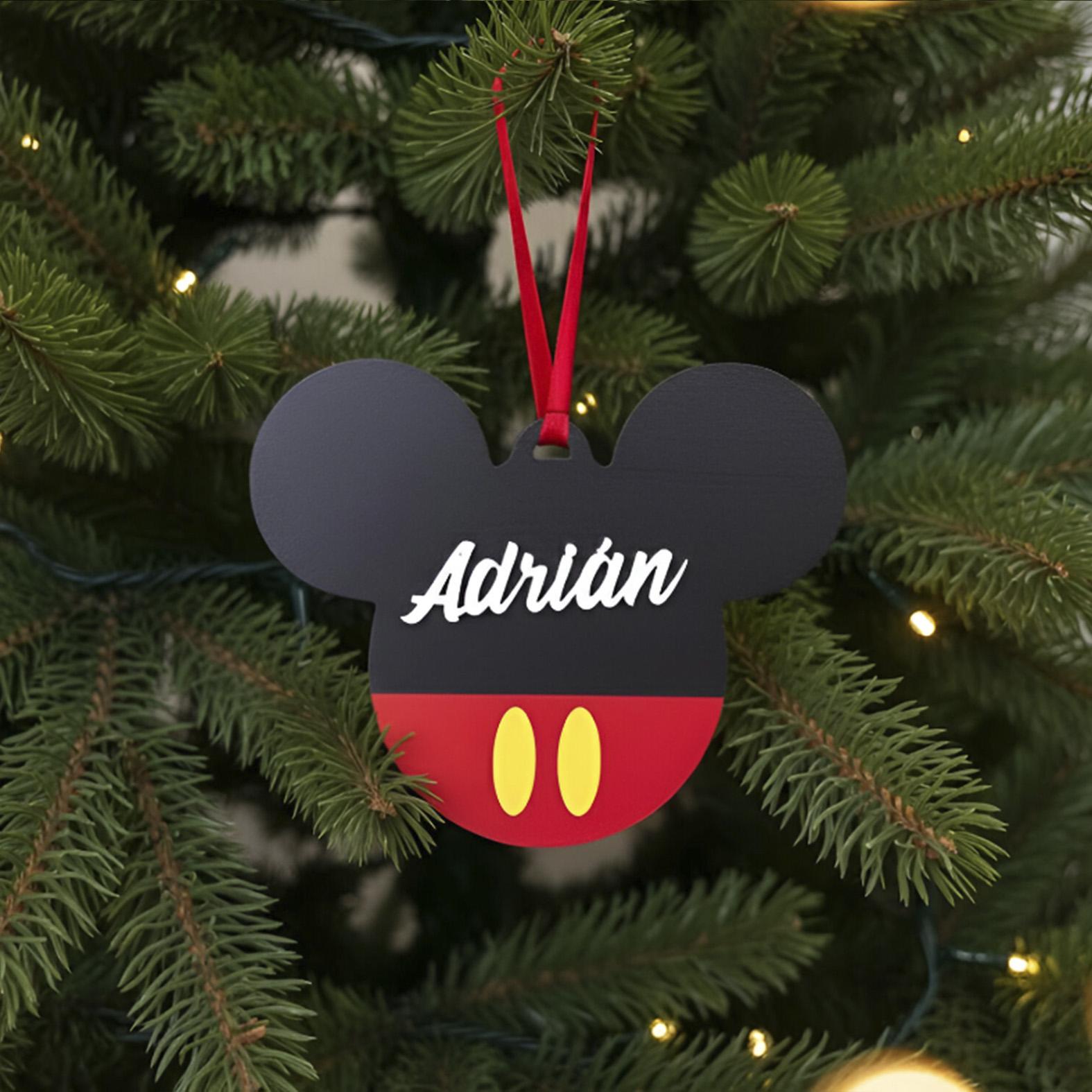 Bola de Navidad Mickey con nombre