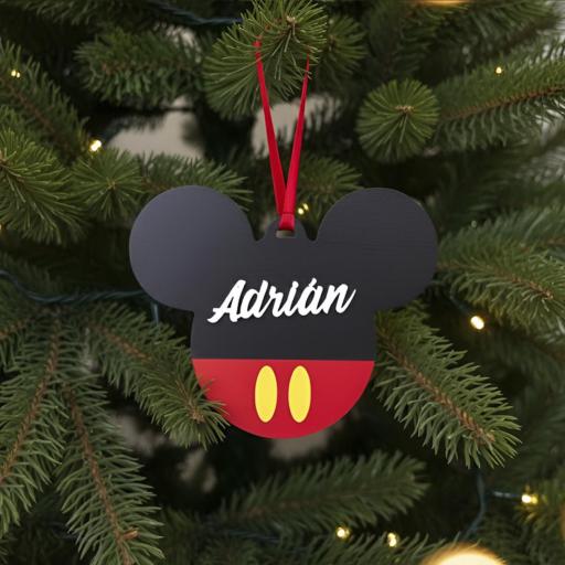 Bola de Navidad Mickey con nombre