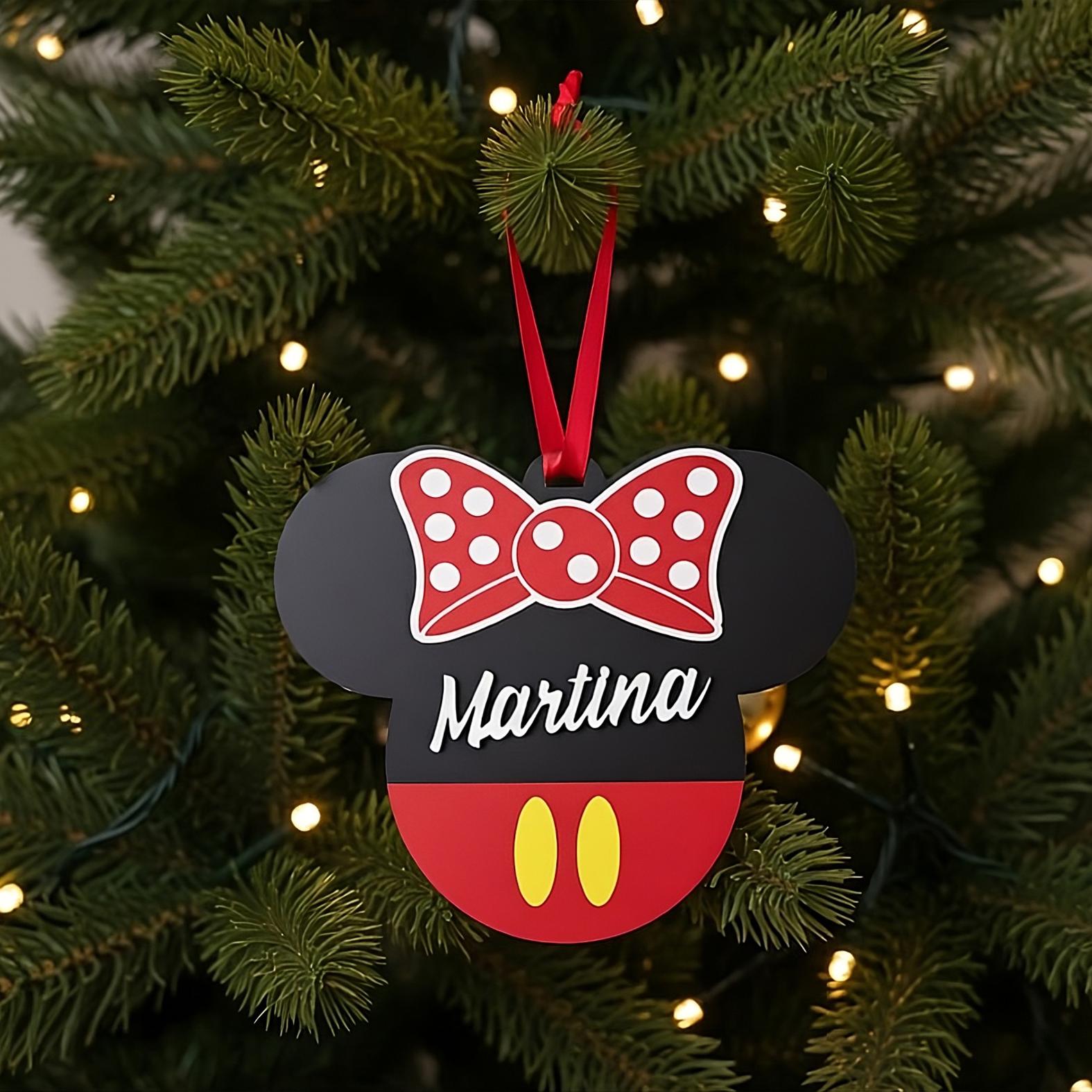Bola de Navidad Minnie con nombre