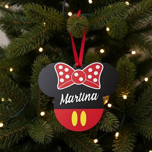 Bola de Navidad Minnie con nombre
