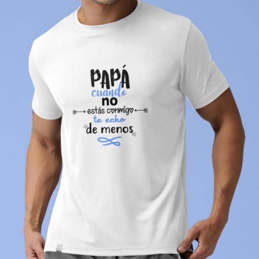 Camiseta Papá Echo de Menos [0]
