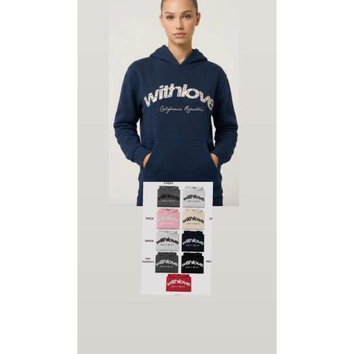 Sudadera capaucha with love [0]