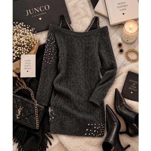Vestido mini de punto 