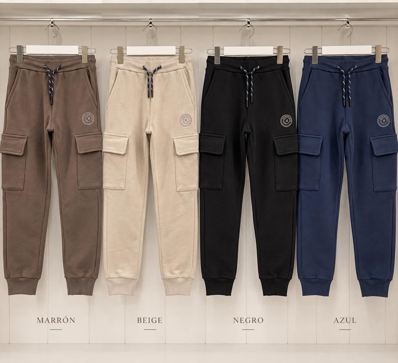 Pantalón felpa cargo