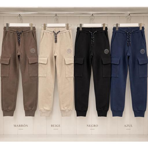 Pantalón felpa cargo  [0]