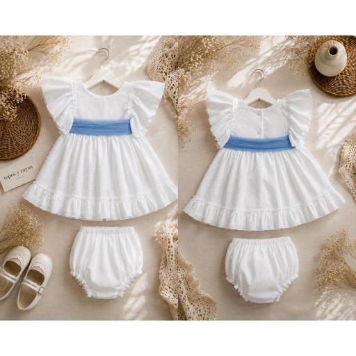Vestido plumeti blanco  [0]