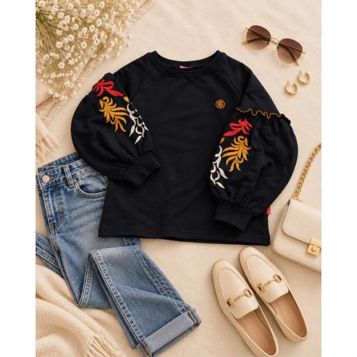 Sudadera manga bordada  [1]