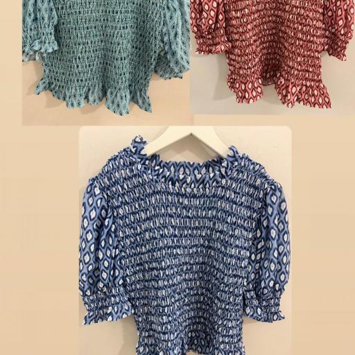 Blusa gasa estampada 