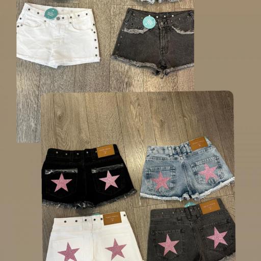 Short estrellas y tachuelas 