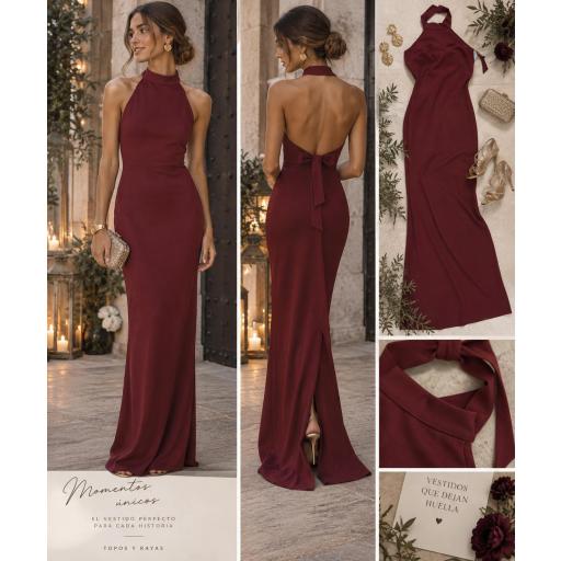 Vestido largo elástico 