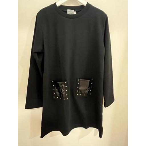 Vestido felpa negro 