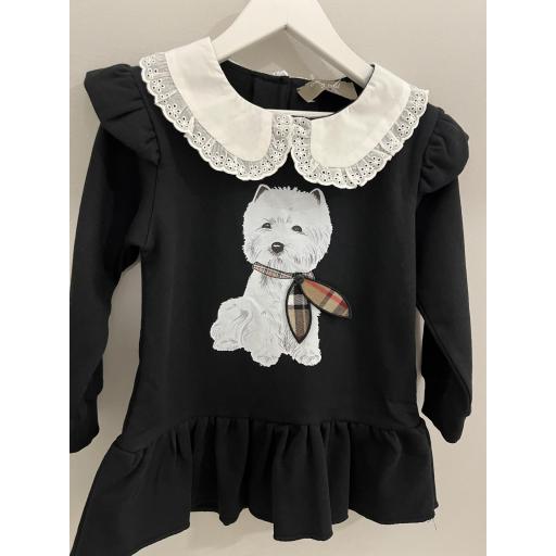 Vestido felpa cuello 