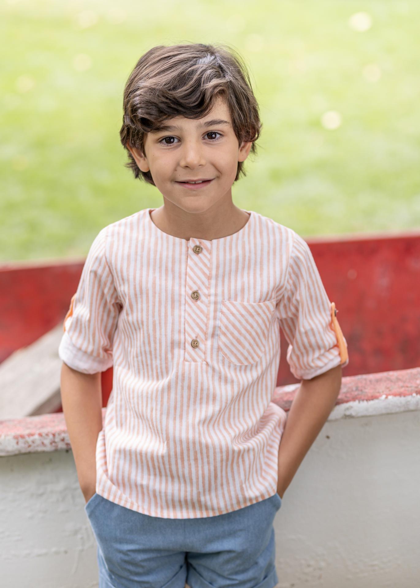 Conjunto niño short blanco