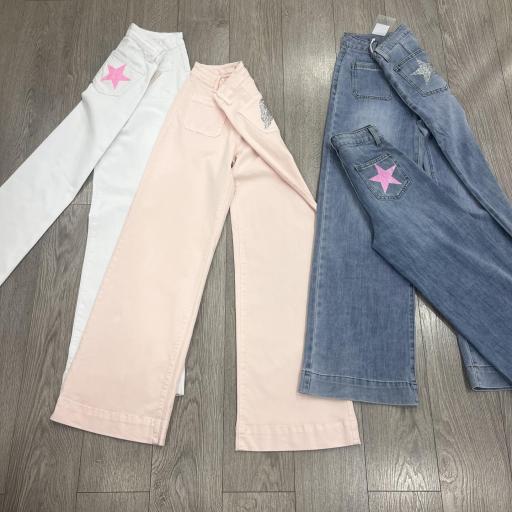 Pantalón campana elástico 