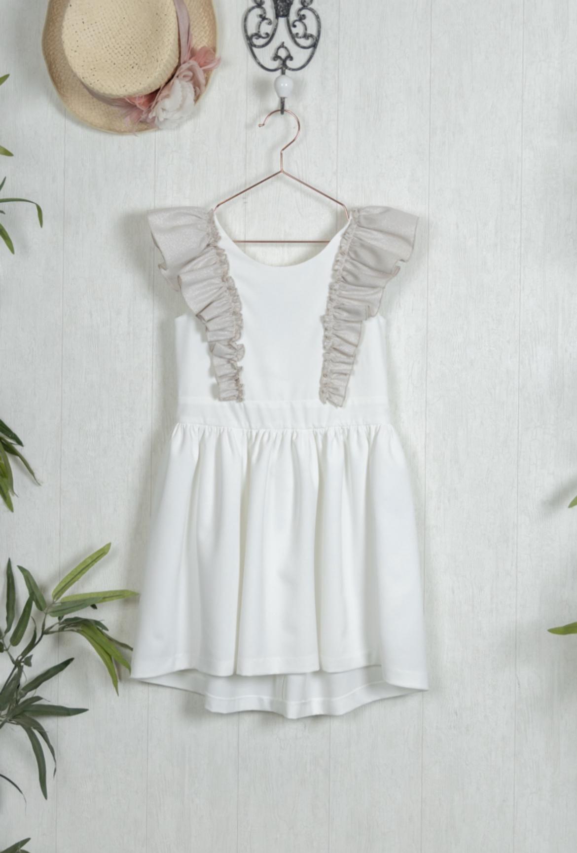 Vestido crepe volante