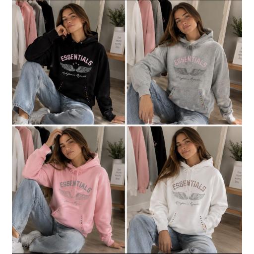 Sudadera alas capucha essential  [0]