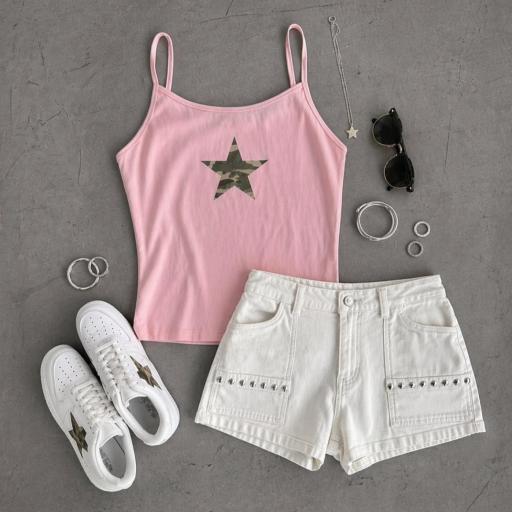 Short estrellas camuflaje  y tachuelas  [1]
