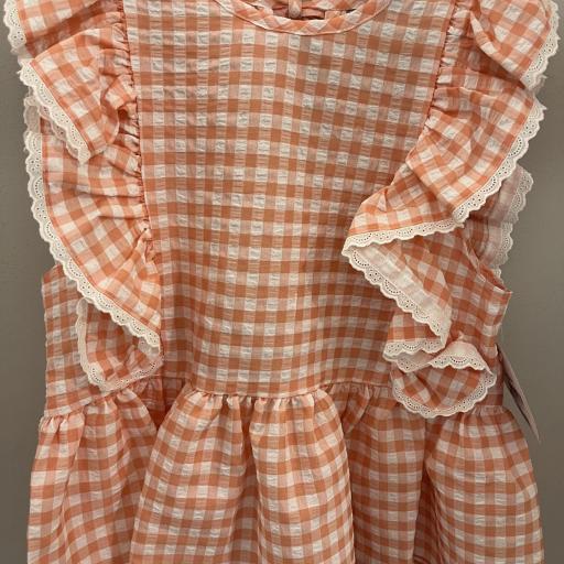 Blusa vichy melocotón 