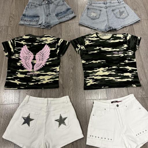 Short estrellas camuflaje  y tachuelas  [0]
