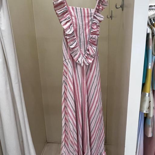 Vestido lino rayas 