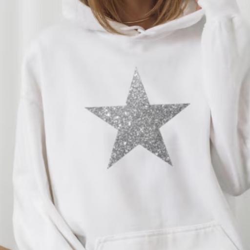 Hoddie estrella glitter