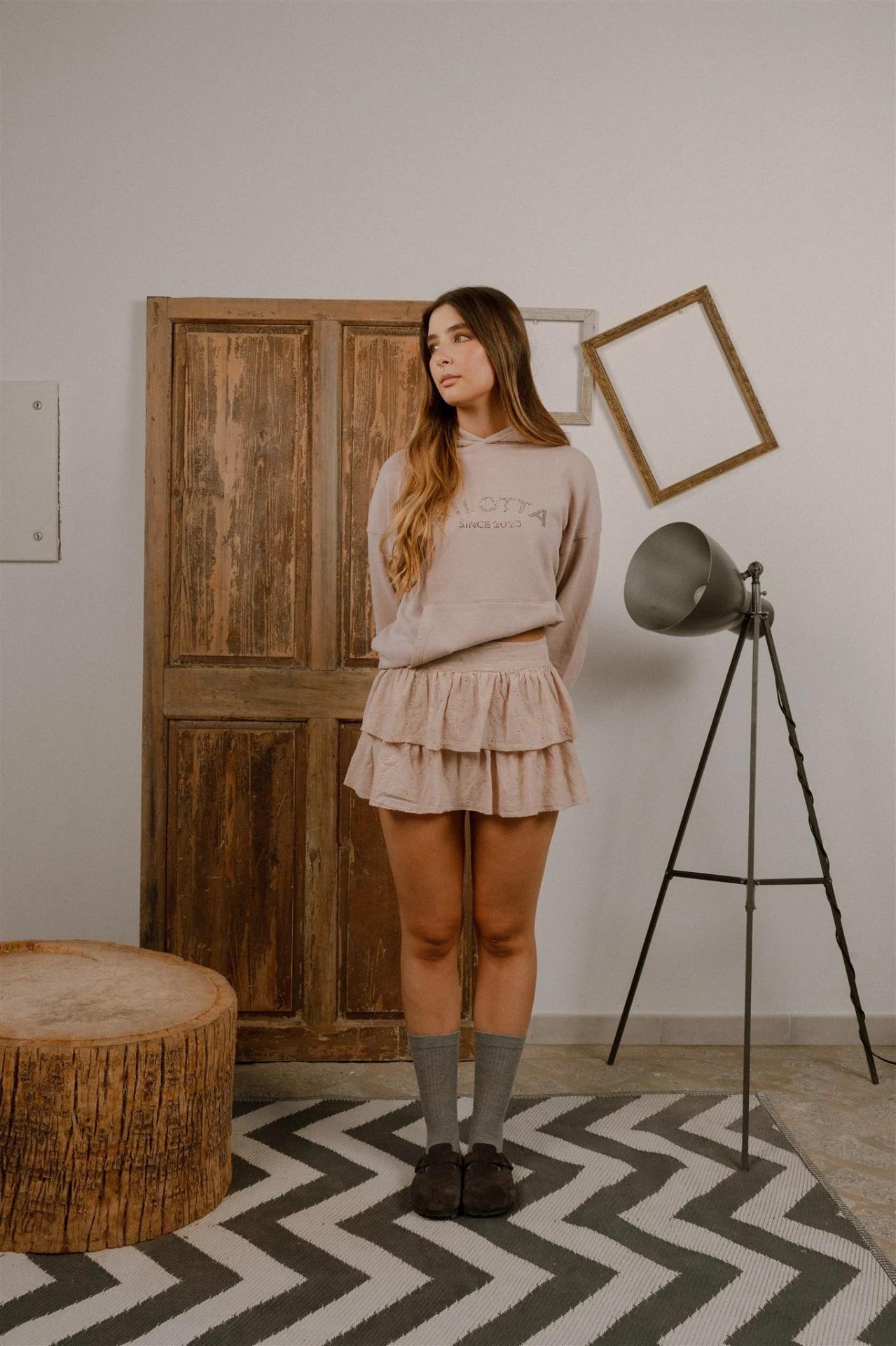 Sudadera Hoddie strass rosa