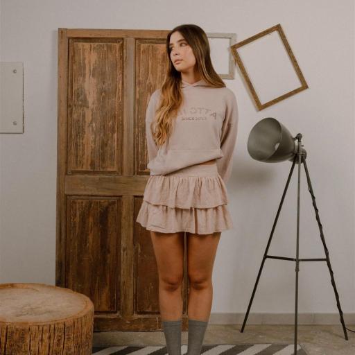 Sudadera Hoddie strass rosa  [0]