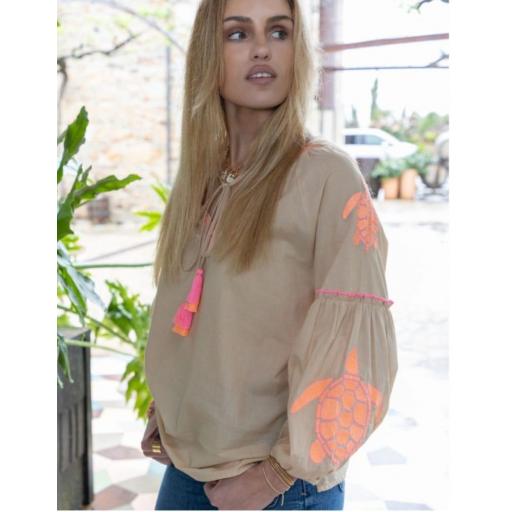 Blusa café 