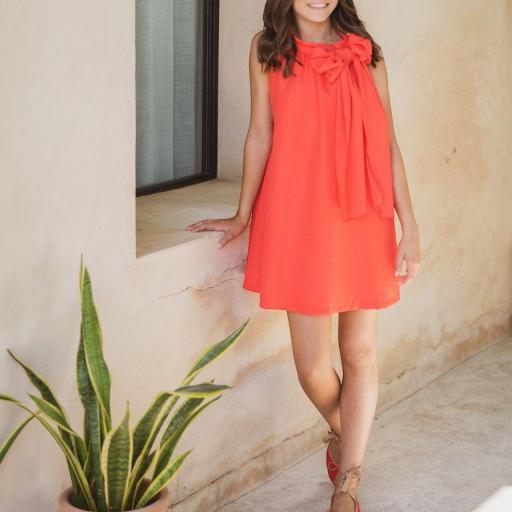 Vestido coral 
