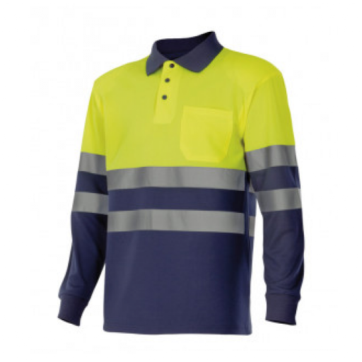 0Polo bicolor manga larga alta visibilidad [0]