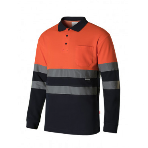 Polo algodón bicolor m/larga alta visibilidad [0]