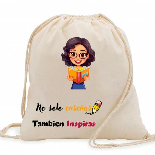 Mochila de cuerdas profesora