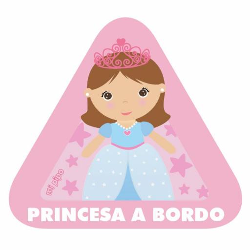 Adhesivo Bebé a bordo Princesa o Príncipe para coche personalizado