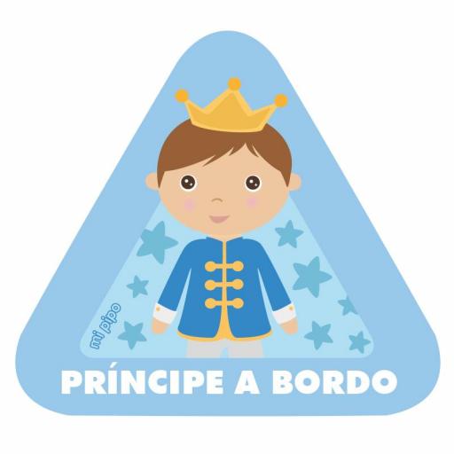 Adhesivo Bebé a bordo Princesa o Príncipe para coche personalizado [1]