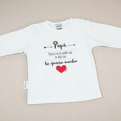 Camiseta o Sudadera Bebé y Niño/a Papá, Mamá me ha pedido que te diga que te quiere much