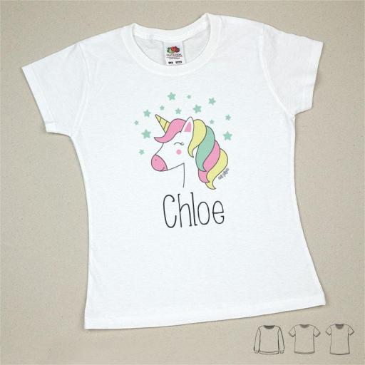 Camiseta o Sudadera Bebé y Niño/a Personalizada Unicornio [2]