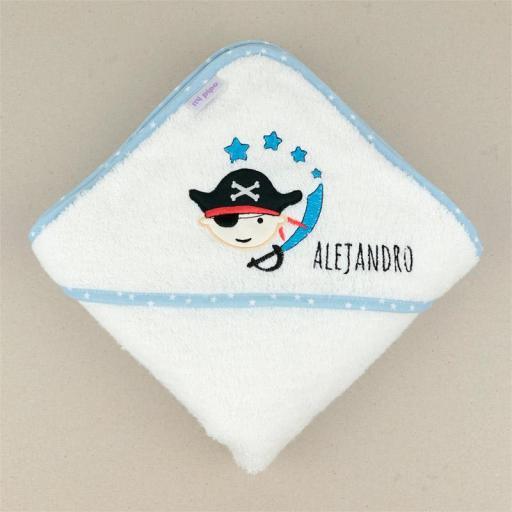 Capa de baño bordada Pirata Personalizada