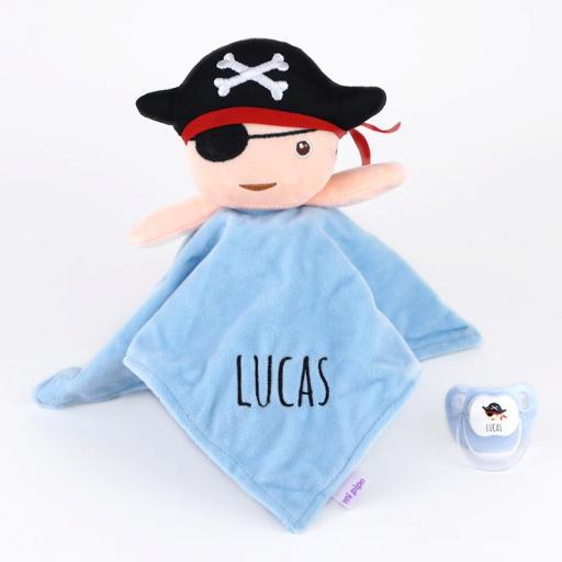 Dou Dou-Sonajero + Chupete Baby Pirata Personalizados [0]
