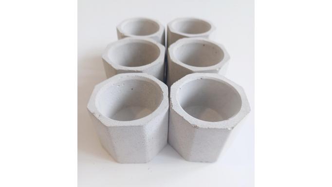 Vasos de cemento para velas
