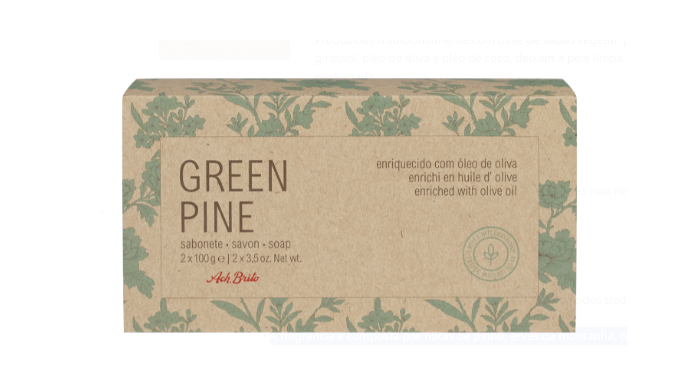 Caja de Jabones GREEN PINE – 2x100g
