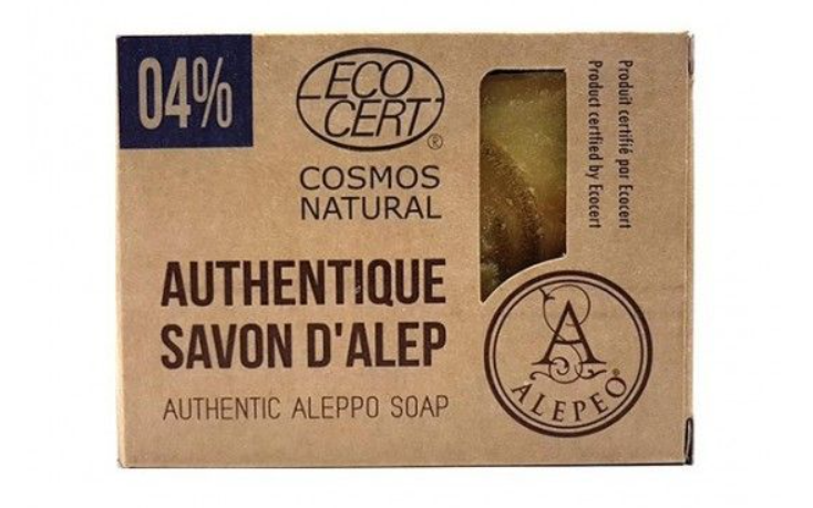 Jabón natural de Alepo 04% certificado Eco Cert.