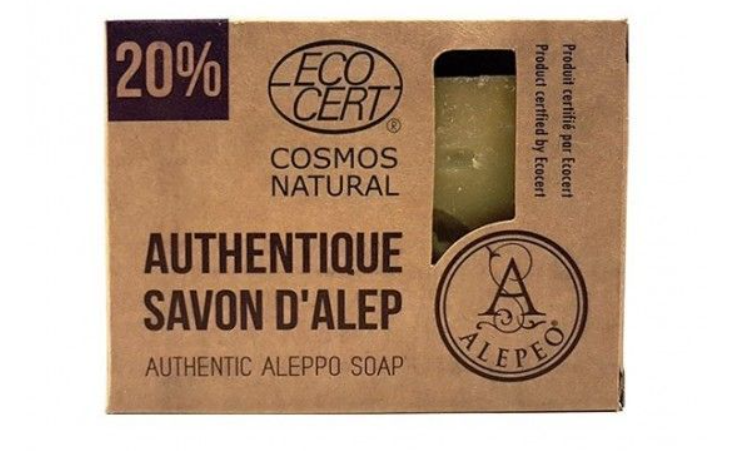 Jabón natural de Alepo 20% certificado Eco Cert.