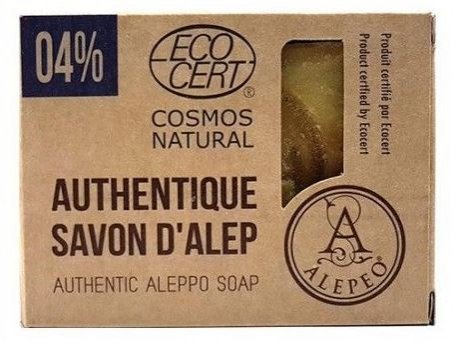 Jabón de Alepo 4 % con certificado ecológico ecocert