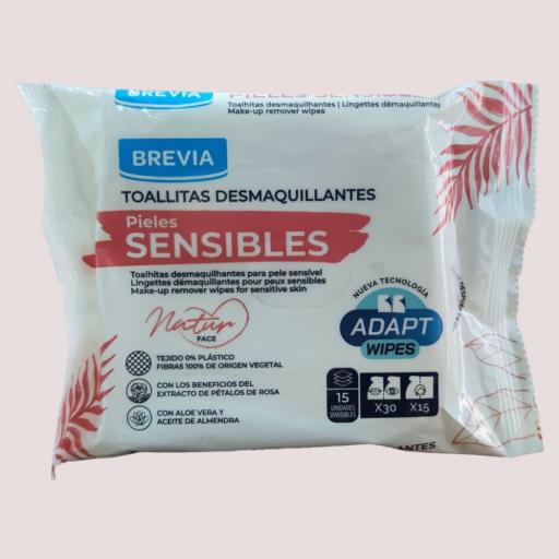 Toallitas desmaquillantes para pieles sensibles con extractos de