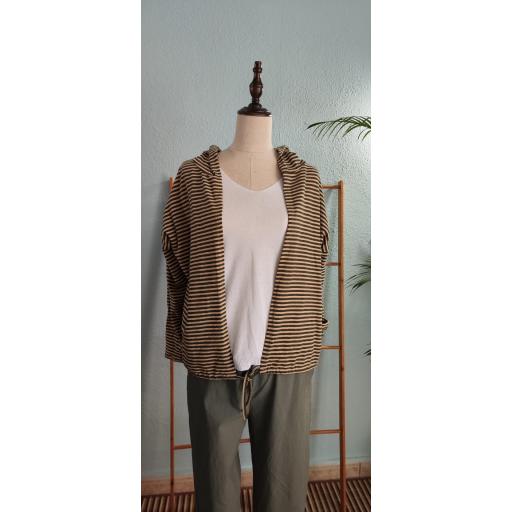 CHAQUETA CAPUCHA RAYAS QUIMERA [0]