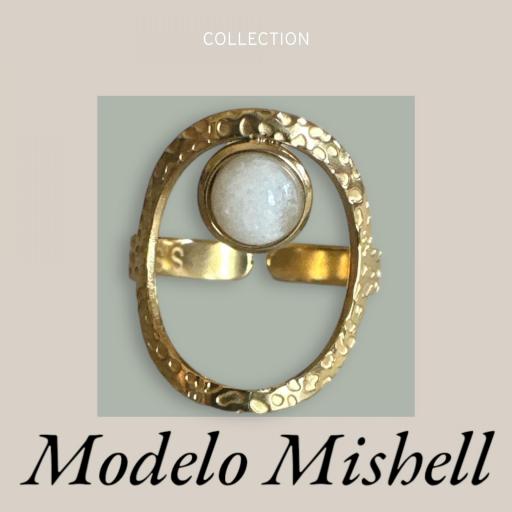ANILLO ACERO DORADO MODELO MISHELL [0]