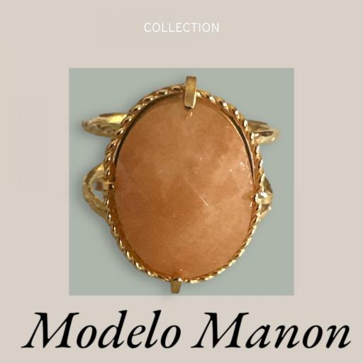ANILLO ACERO DORADO MODELO MANON [0]