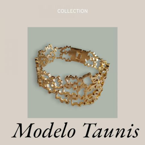 PULSERA ACERO DORADO MODELO TAUNIS TE PUEDE RECORDAR A TOUS [0]