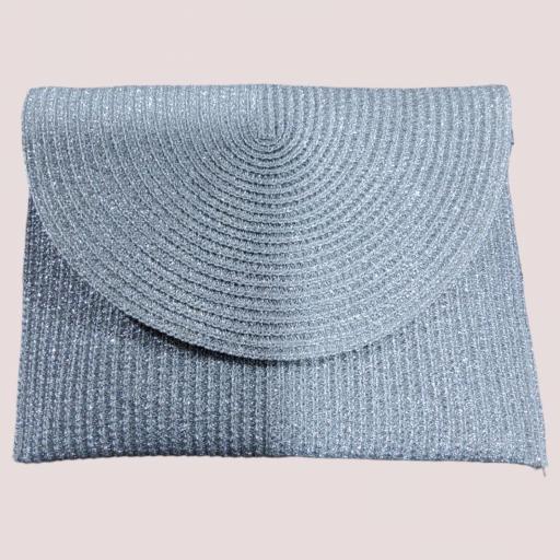 BOLSO BRILLANTE PLATEADO [0]