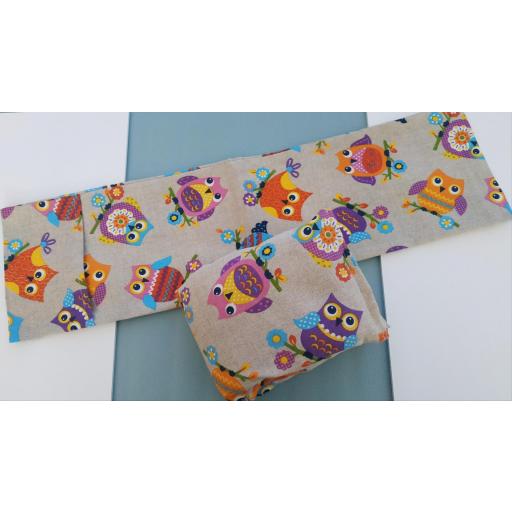 SACO TÉRMICO DE LAVANDA -CON FUNDA-BÚHOS. [1]